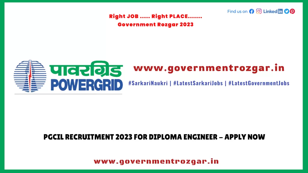 PGCIL Recruitment 2023 for Diploma Engineer - Apply Now