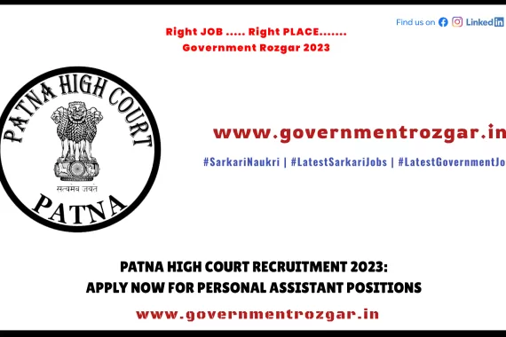 Image displaying Patna High Court Recruitment 2023 application process for Personal Assistant positions