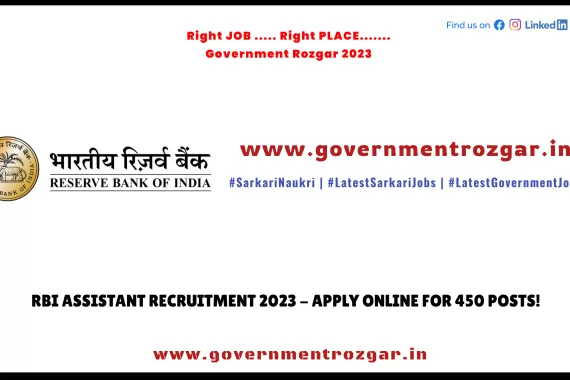 RBI Assistant Recruitment 2023 - Apply online for 450 posts