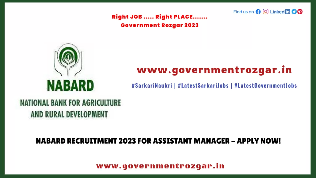 NABARD Recruitment 2023 for Assistant Manager - Apply Now!