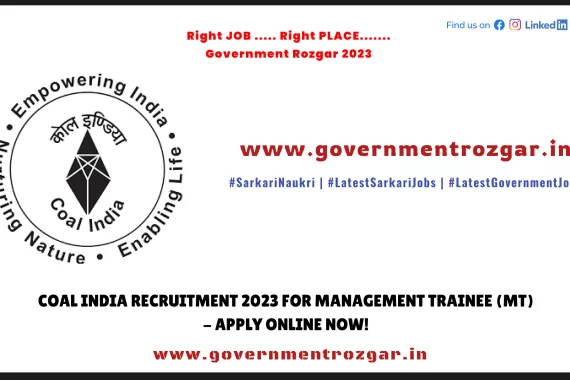 Coal India MT Recruitment 2023 - Apply Online Now!