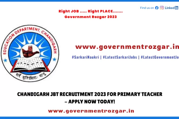 Chandigarh JBT Recruitment 2023 for Primary Teacher - Apply Now Today!