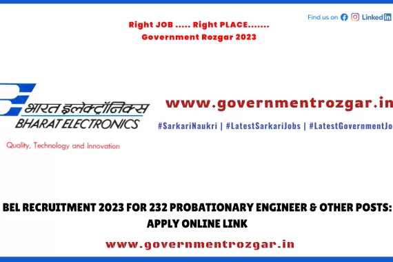 BEL Recruitment 2023: Apply Online Link for 232 Probationary Engineer & other posts