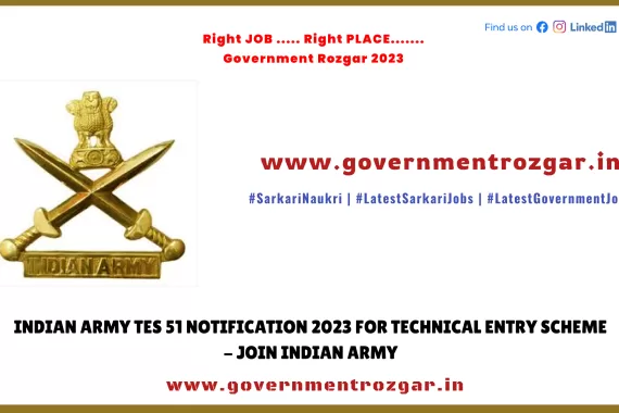 Indian Army TES 51 Notification 2023 for Technical Entry Scheme - Join Indian Army