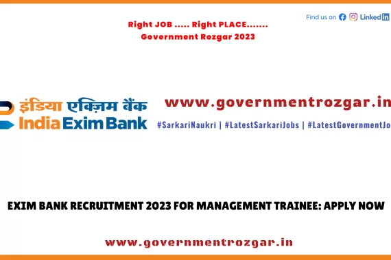 EXIM Bank Recruitment 2023 for Management Trainee: Apply now