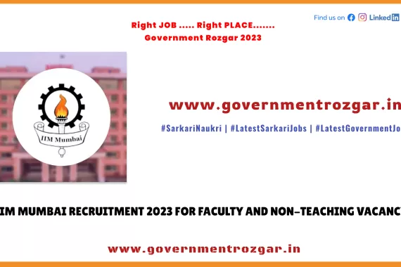 IIM Mumbai Recruitment 2023 for Faculty and Non-Teaching Staff