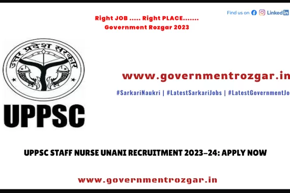 Uttar Pradesh Public Service Commission (UPPSC) Staff Nurse Unani Recruitment 2023-24 application form