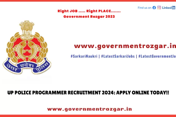 Image featuring UP Police Programmer Recruitment 2024 online application process.