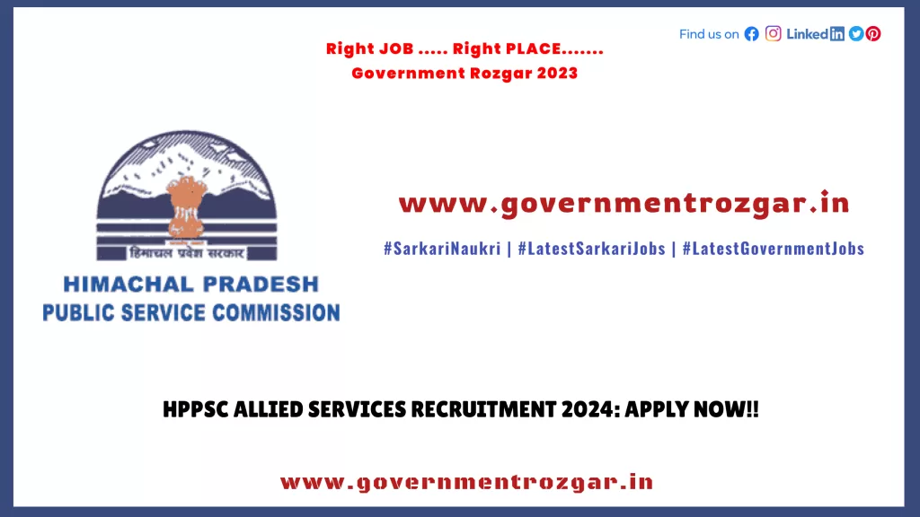 HPPSC Allied Services Recruitment 2024: Apply Now!!