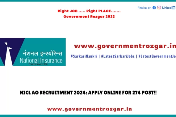 NICL AO Recruitment 2024: Apply online for 274 Administrative Officer positions.
