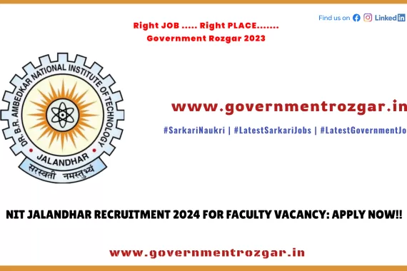 Apply for NIT Jalandhar Recruitment 2024 - Faculty Vacancy Open!