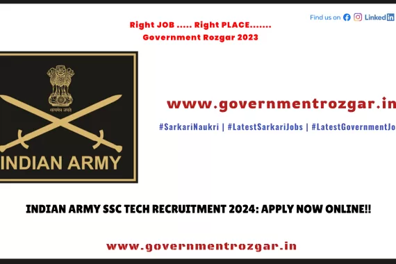 Indian Army SSC Tech Recruitment 2024 - Apply online for exciting opportunities!