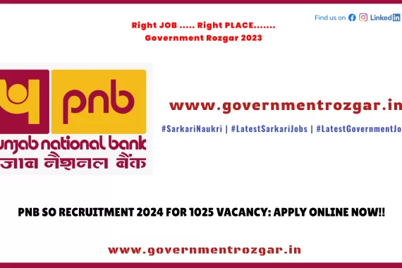 PNB SO Recruitment 2024 - Apply Online for 1025 Vacancies in Specialist Officer Roles!