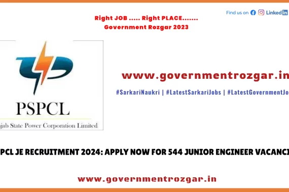 PSPCL JE Recruitment 2024 - Apply Now for 544 Junior Engineer Vacancies