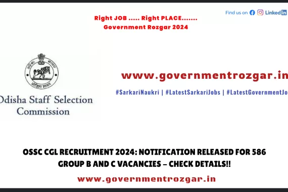 OSSC CGL Recruitment 2024 notification