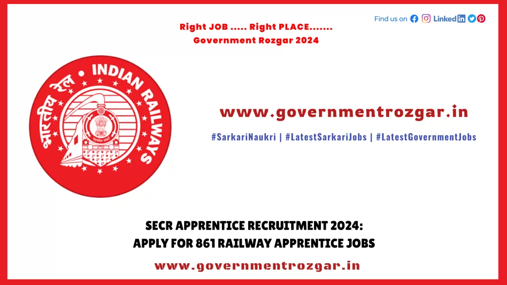 SECR Apprentice Recruitment 2024: Apply for 861 Railway Apprentice Jobs