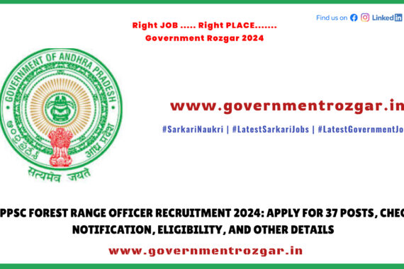 Image showing "APPSC Forest Range Officer Recruitment 2024" with relevant visuals.