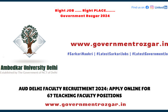 AUD Delhi Faculty Recruitment 2024