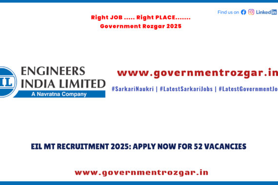 EIL MT Recruitment 2025 - Apply for 52 Management Trainee Jobs in Chemical, Civil, Mechanical, and Electrical Engineering through GATE 2025