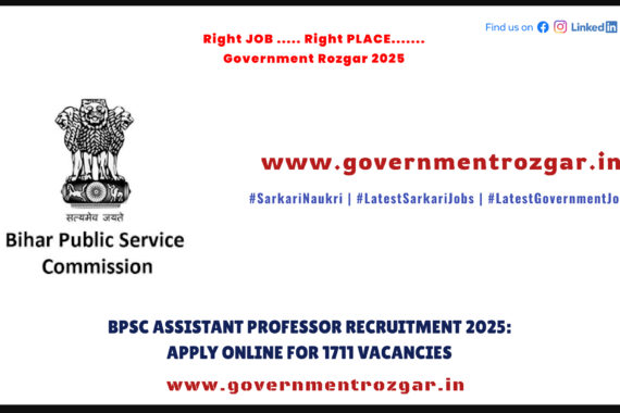 BPSC Assistant Professor Recruitment 2025 – Apply Online for 1711 Medical Faculty Vacancies