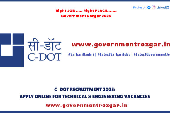 Apply online for C-DOT Recruitment 2025 – Technical and Engineering Government Jobs