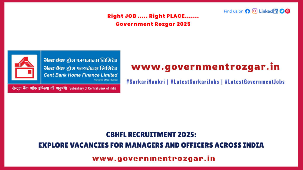 CBHFL Recruitment 2025: Explore Vacancies for Managers and Officers Across India