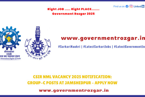 Candidates applying online for CSIR NML Vacancy 2025 Group-C Jobs 2025 at Jamshedpur including Junior Stenographer and Junior Secretariat Assistant posts