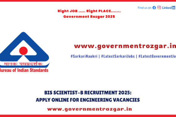 BIS Scientist-B Recruitment 2025 – Apply Online for Engineering Vacancies through GATE Score