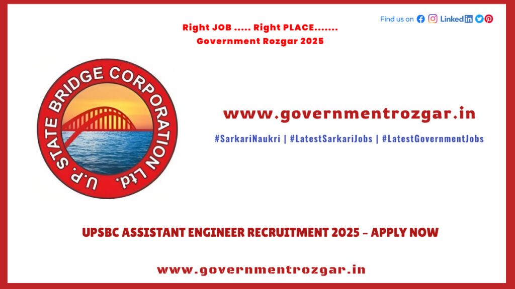 UPSBC Assistant Engineer Recruitment 2025 – Apply Now
